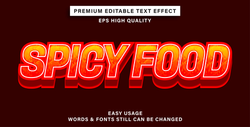 Spicyfood text font style vector