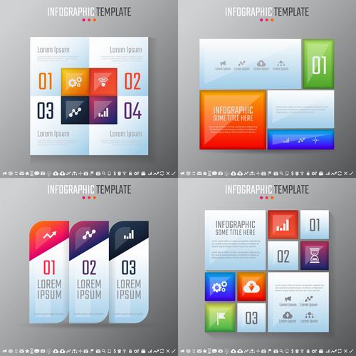 Square infographic vector