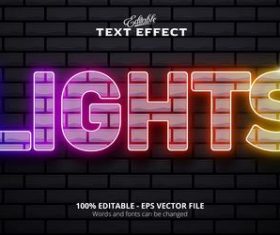 Stack text effect vector