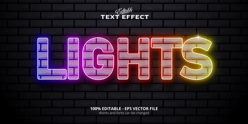 Stack text effect vector