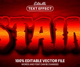 Stain text font style vector