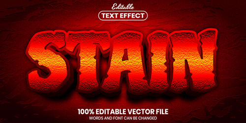 Stain text font style vector