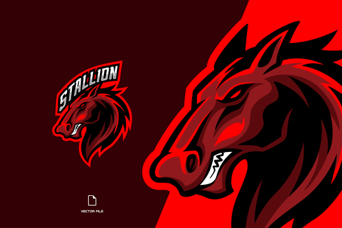 Stallion sport logo vector