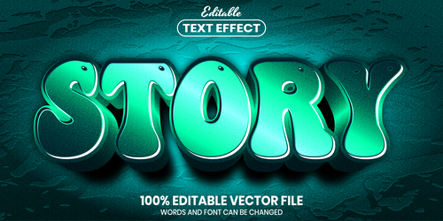 Story text font style vector