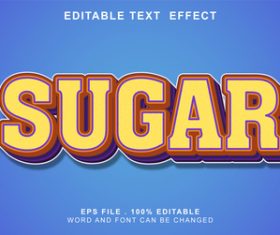 Sugar vector editable text effect