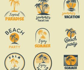 Summer vacation logo vector