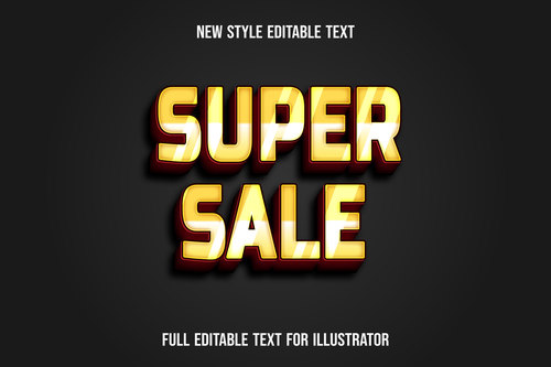 Super sale new style editable text vector