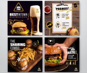 The sharing combo flyer banner vector