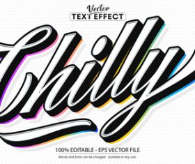 Thilly text effect vector