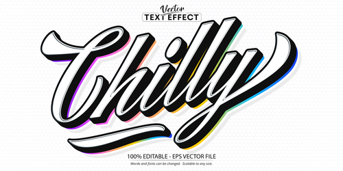 Thilly text effect vector