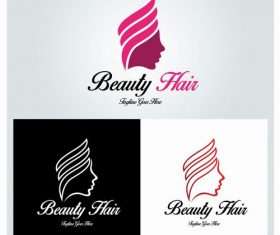 Three beauty Hair logo vector