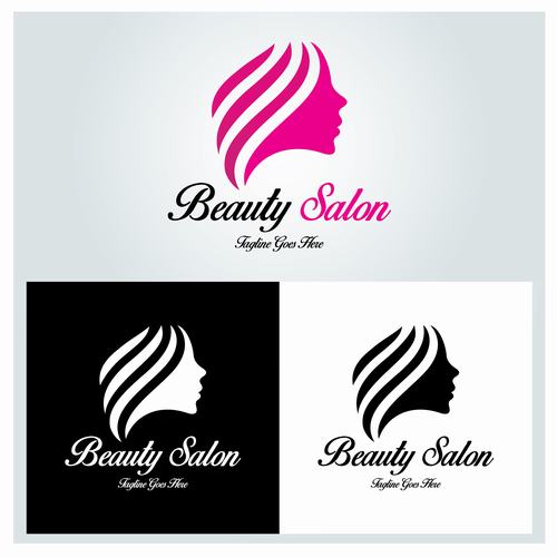 Three beauty salon logo vector