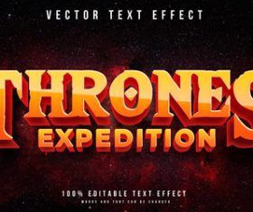 Thrones expedition vector text effect