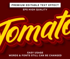 Tomato text effect new style vector