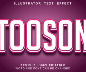 Tooson text effect style vector