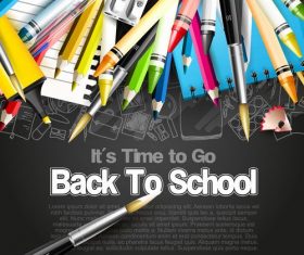 Top black back to school vector