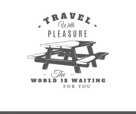 Travel pleasure logo vector
