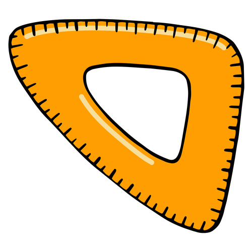 Triangle ruler icon vector