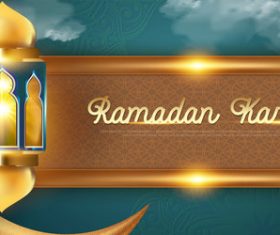 Unique ramadan greeting card vector