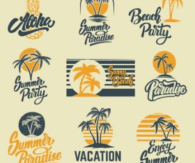 Vacation time logo vector