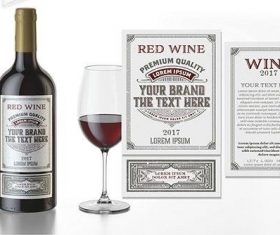Vintage wine label vector