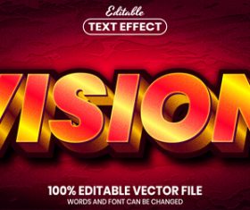 Vision text font style vector