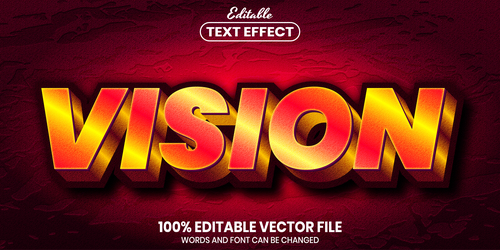 Vision text font style vector