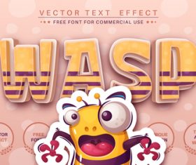 Wasp vector text effect