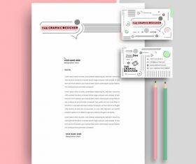 White business letterhead and business card vector