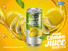 New lemon soft drink advertisement vector free download