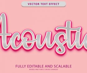 Acoustic vector text effect
