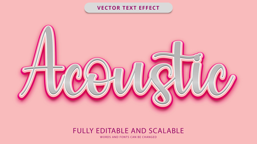 Acoustic vector text effect
