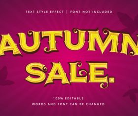 Autumn sale vector text effect