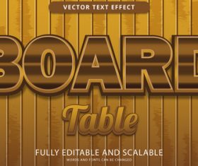 BOARD editable eps text effect vector