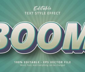 BOOM editable eps text effect vector