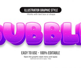BUBBLE illustrator graphic style vector