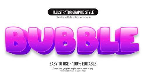 BUBBLE illustrator graphic style vector