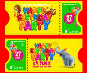 Banner happy birthday party vector