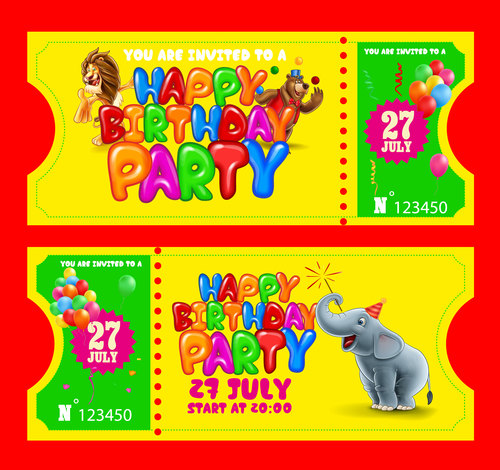 Banner happy birthday party vector