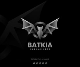 Bat gradient logo vector