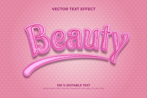 Beauty vector text effect