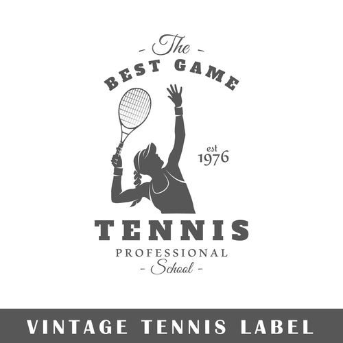 Best game tennis card vector