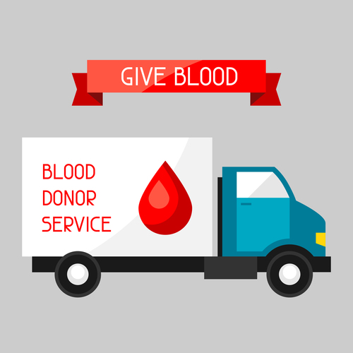Blood donor service vector