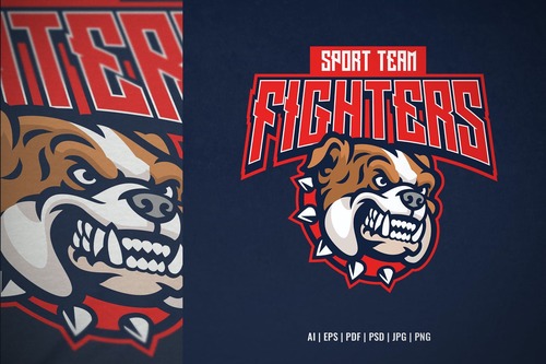 Bulldog head mascot sport and esport logo vector