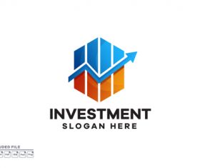 Business Investment Gradient Logo Design vector