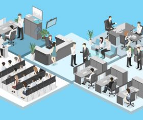 Business explanation cartoon illustration vector