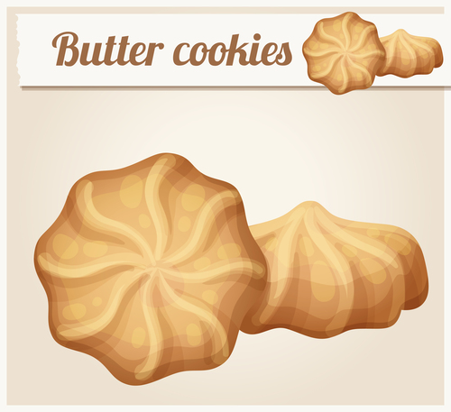 Butter cookies vector