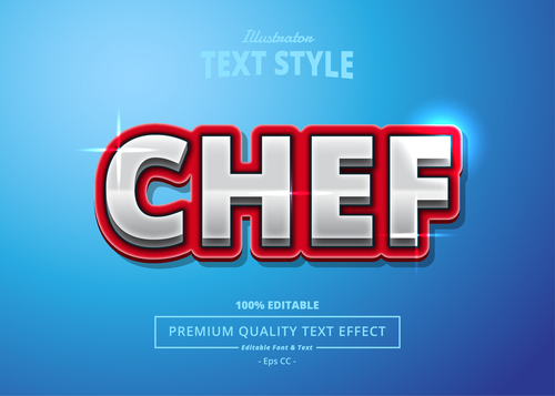 CHEF vector text effect