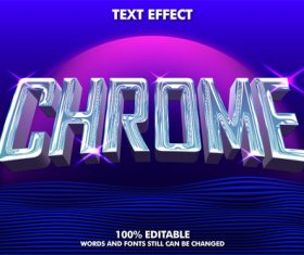 CHROME vector text effect