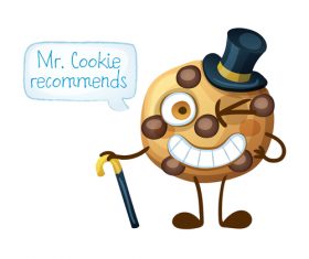 Cartoon mr cookie vector